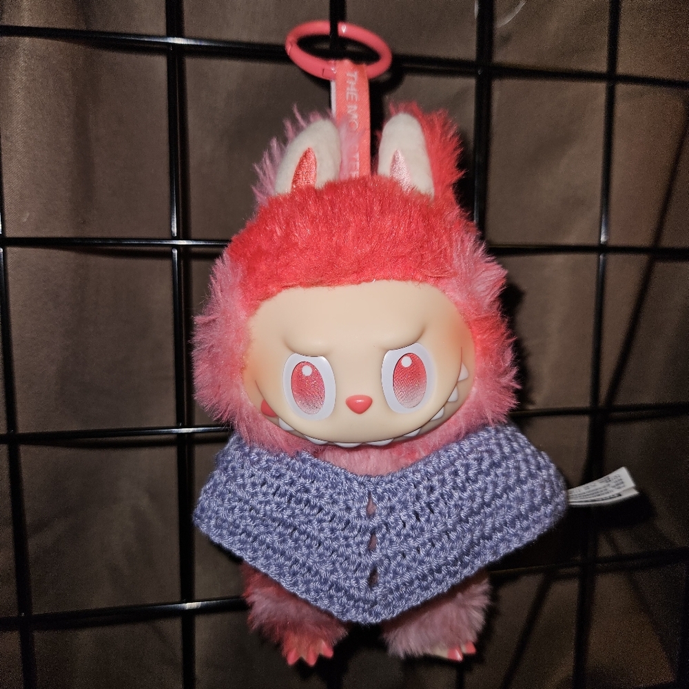 Lavender Crochet Poncho For Labubu